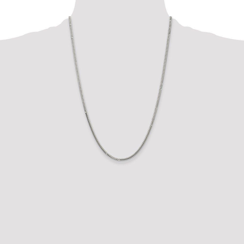 Buy Stylish 2.9mm Polished Sterling Silver Domed Curb Chain - Luxury Value