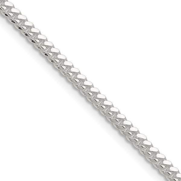 2.9mm Polished Sterling Silver Domed Curb Chain