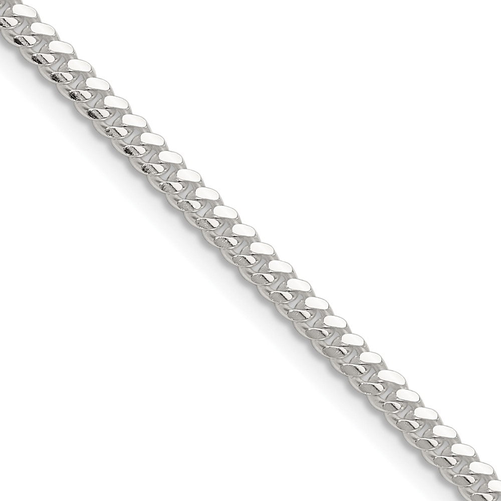 High-Quality Polished Sterling Silver 2.9mm Domed Curb Chain - Stylish Value!