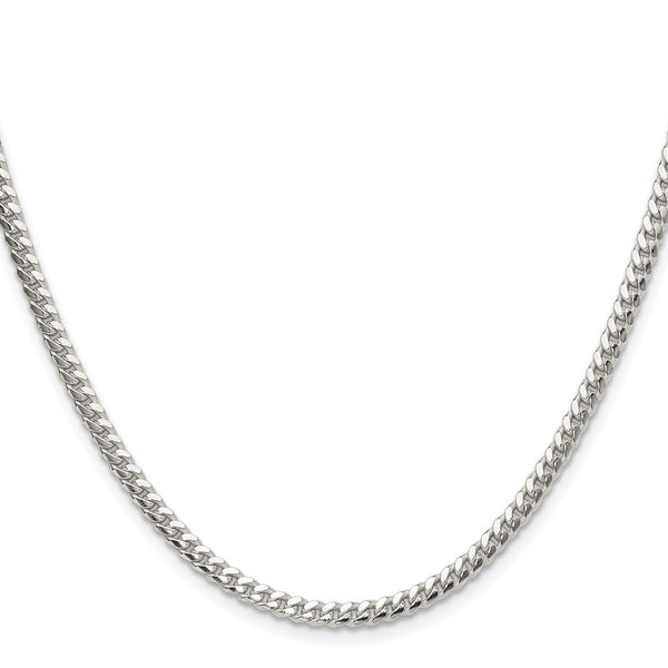 3.4mm Polished Sterling Silver Domed Curb Chain - Style GR1-1032131