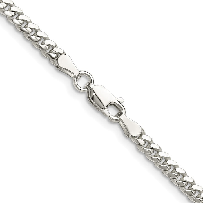 Buy Stylish 3.4mm Polished Sterling Silver Domed Curb Chain - Affordable Price-3