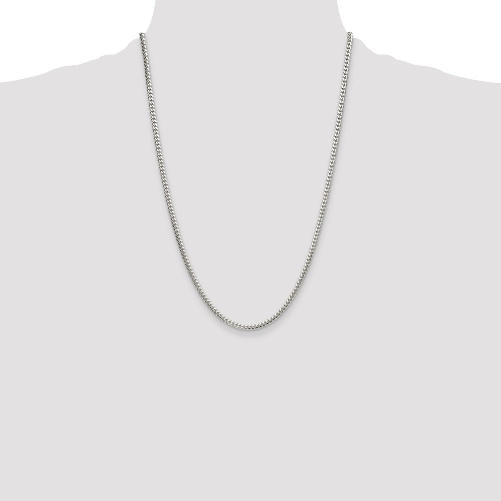 High-Quality 3.4mm Polished Sterling Silver Domed Curb Chain - Stylish Value!