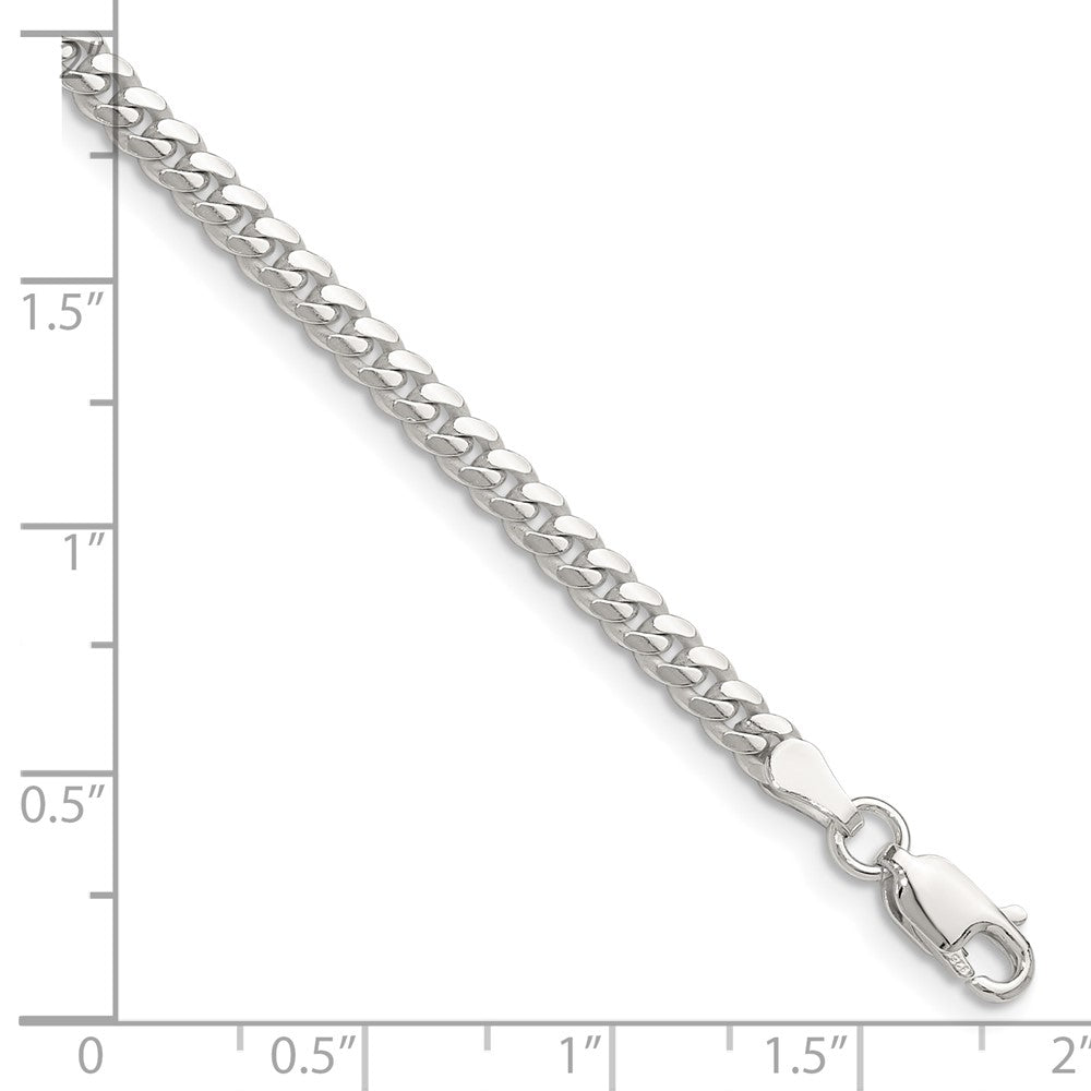 Buy Stylish 3.4mm Polished Sterling Silver Domed Curb Chain - Luxury Value!