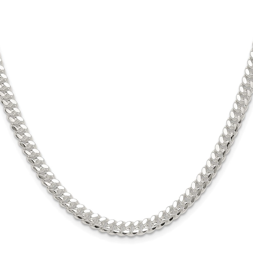 Exclusive Polished 5.7mm Sterling Silver Domed Curb Chain - Stylish Value!