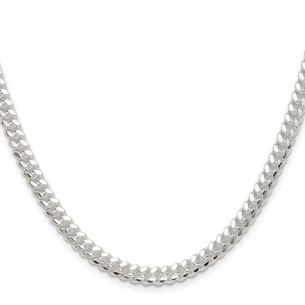 5.7mm Polished Sterling Silver Domed Curb Chain - Style GR1-1032194