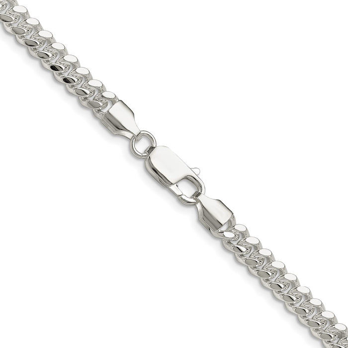 Exclusive Polished 5.7mm Sterling Silver Domed Curb Chain - Stylish Value!-3