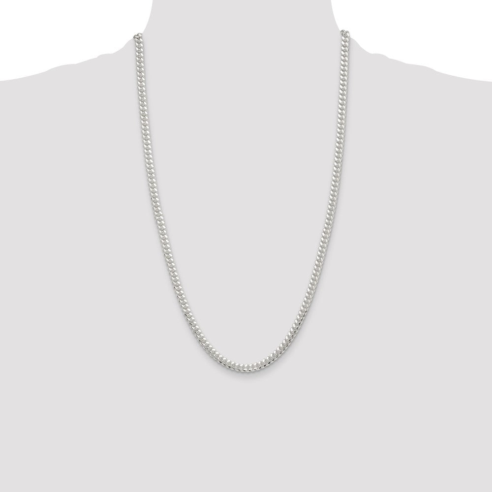Exclusive Polished 5.7mm Sterling Silver Domed Curb Chain - Stylish Value!