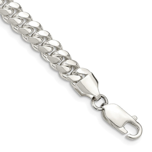 Buy Exclusive 6.4mm Polished Sterling Silver Domed Curb Chain - Stylish Value!
