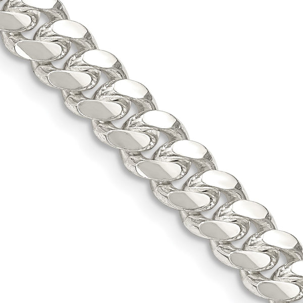 6.4mm Sterling Silver Domed Curb Chain - Style GR1-1032218