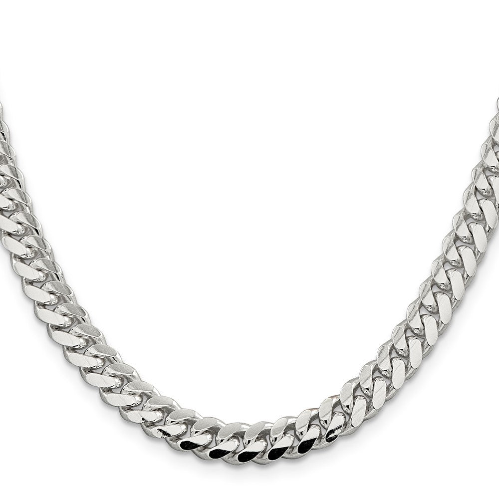High-Quality 7.0mm Polished Sterling Silver Curb Chain - Stylish Value!