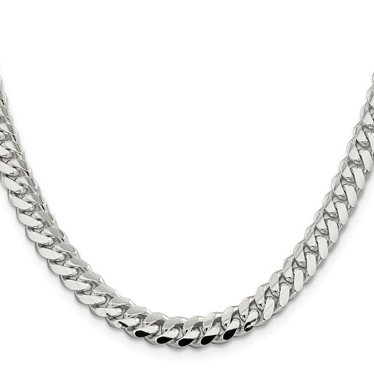High-Quality 7.0mm Polished Sterling Silver Curb Chain - Stylish Value!