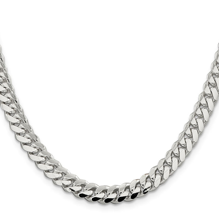 High-Quality 7.0mm Polished Sterling Silver Curb Chain - Stylish Value!-2