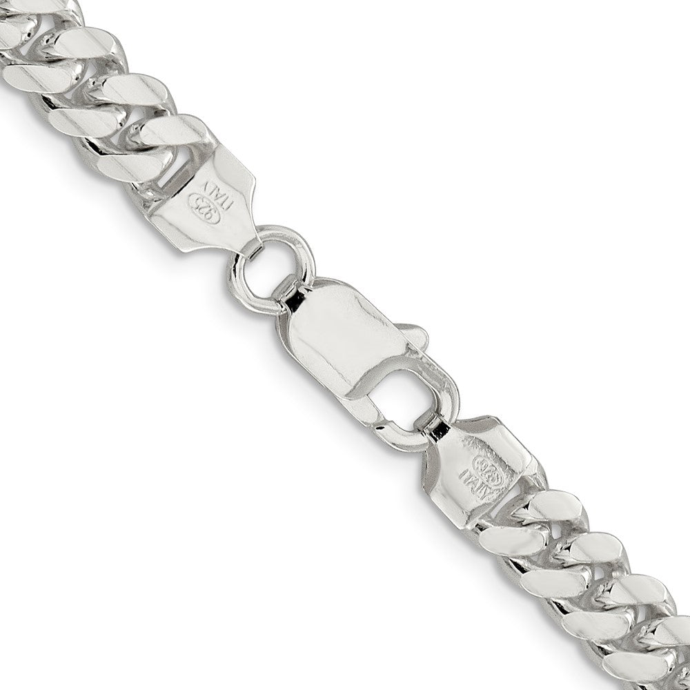 High-Quality 7.0mm Polished Sterling Silver Curb Chain - Stylish Value!