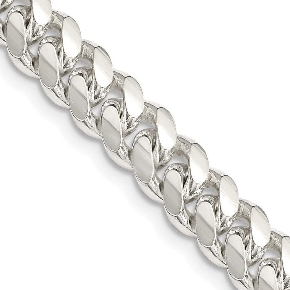 High-Quality 7.0mm Polished Sterling Silver Curb Chain - Stylish Value!