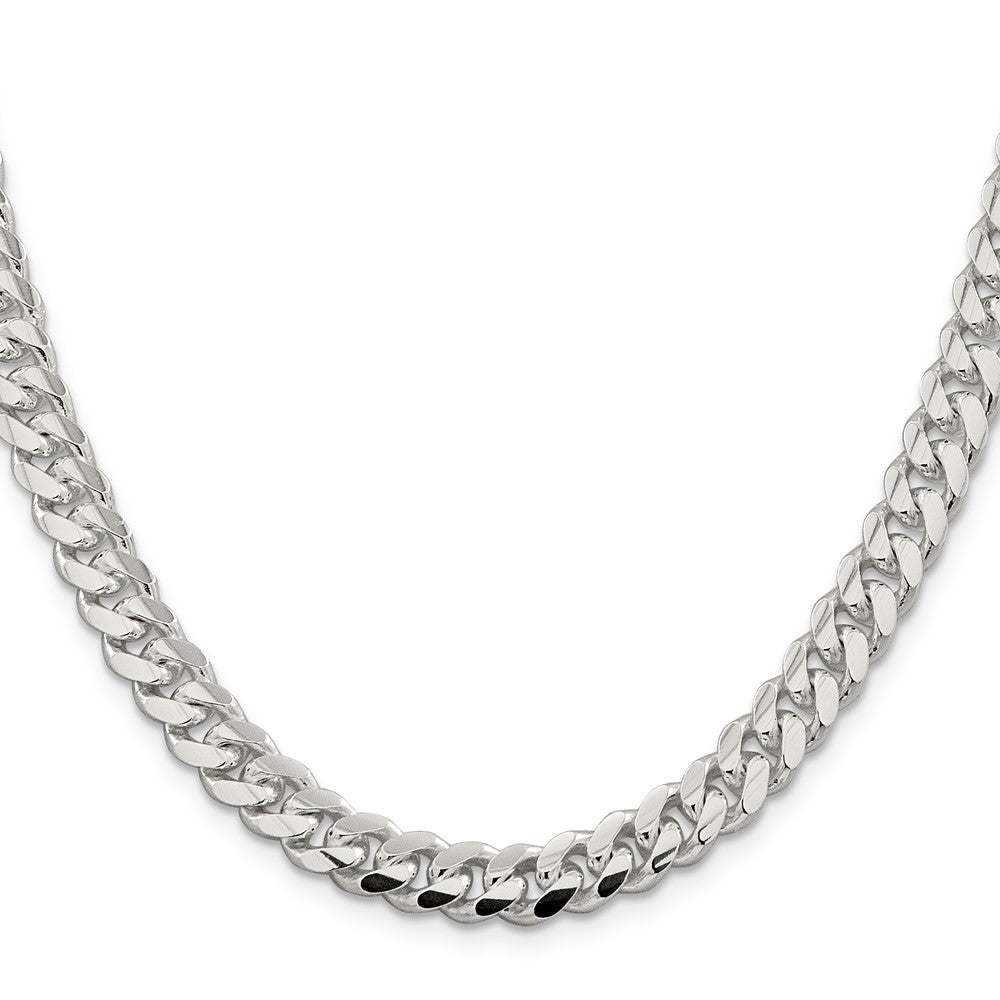 Designer 7.8mm Sterling Silver Domed Curb Chain - Affordable Luxury Jewelry