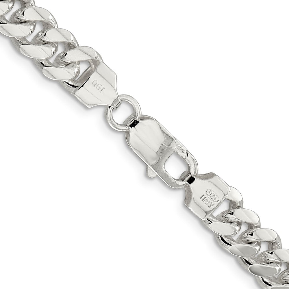 Designer 7.8mm Sterling Silver Domed Curb Chain - Affordable Luxury Jewelry