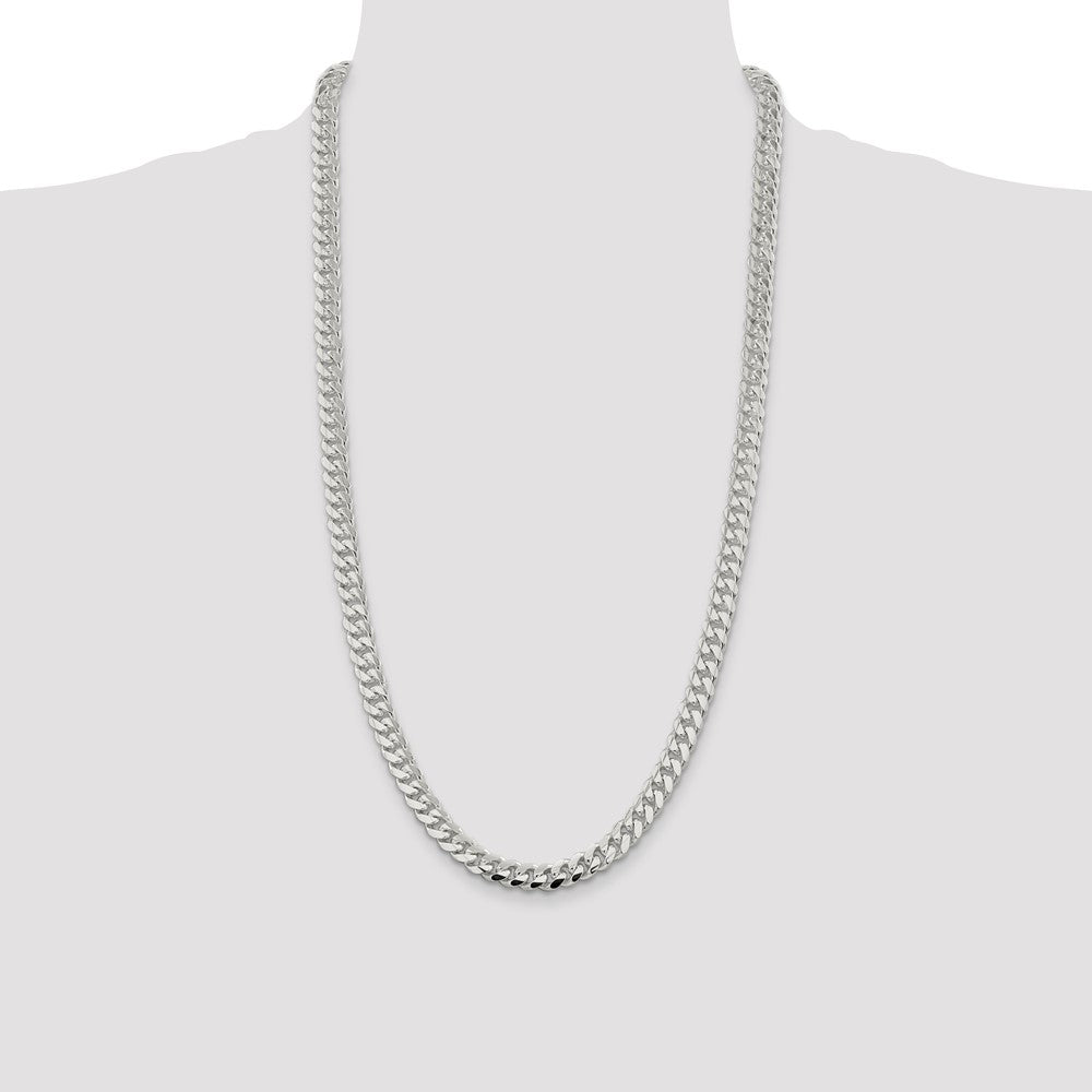 Buy Exclusive 7.8mm Polished Domed Curb Chain in Sterling Silver - Stylish Value