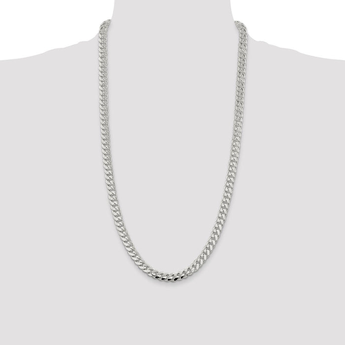 Buy Exclusive 7.8mm Polished Domed Curb Chain in Sterling Silver - Stylish Value-4