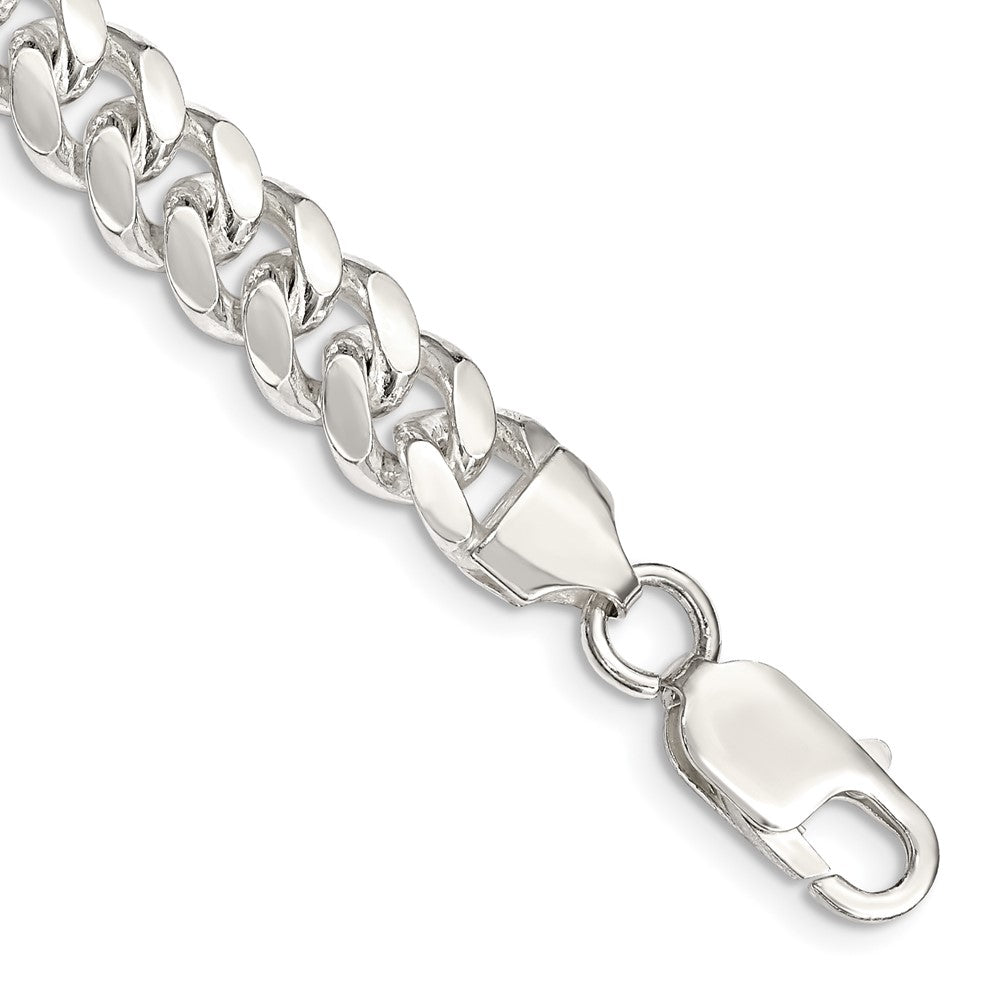 Buy Stylish Polished Domed Curb Chain in 7.8mm Sterling Silver - Luxury Value