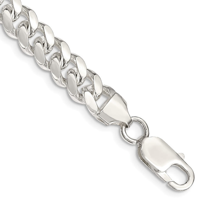 Buy Stylish Polished Domed Curb Chain in 7.8mm Sterling Silver - Luxury Value-1