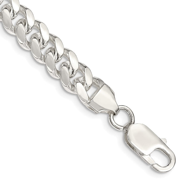 7.8mm Polished Domed Curb Chain in Sterling Silver - Style GR1-1030075