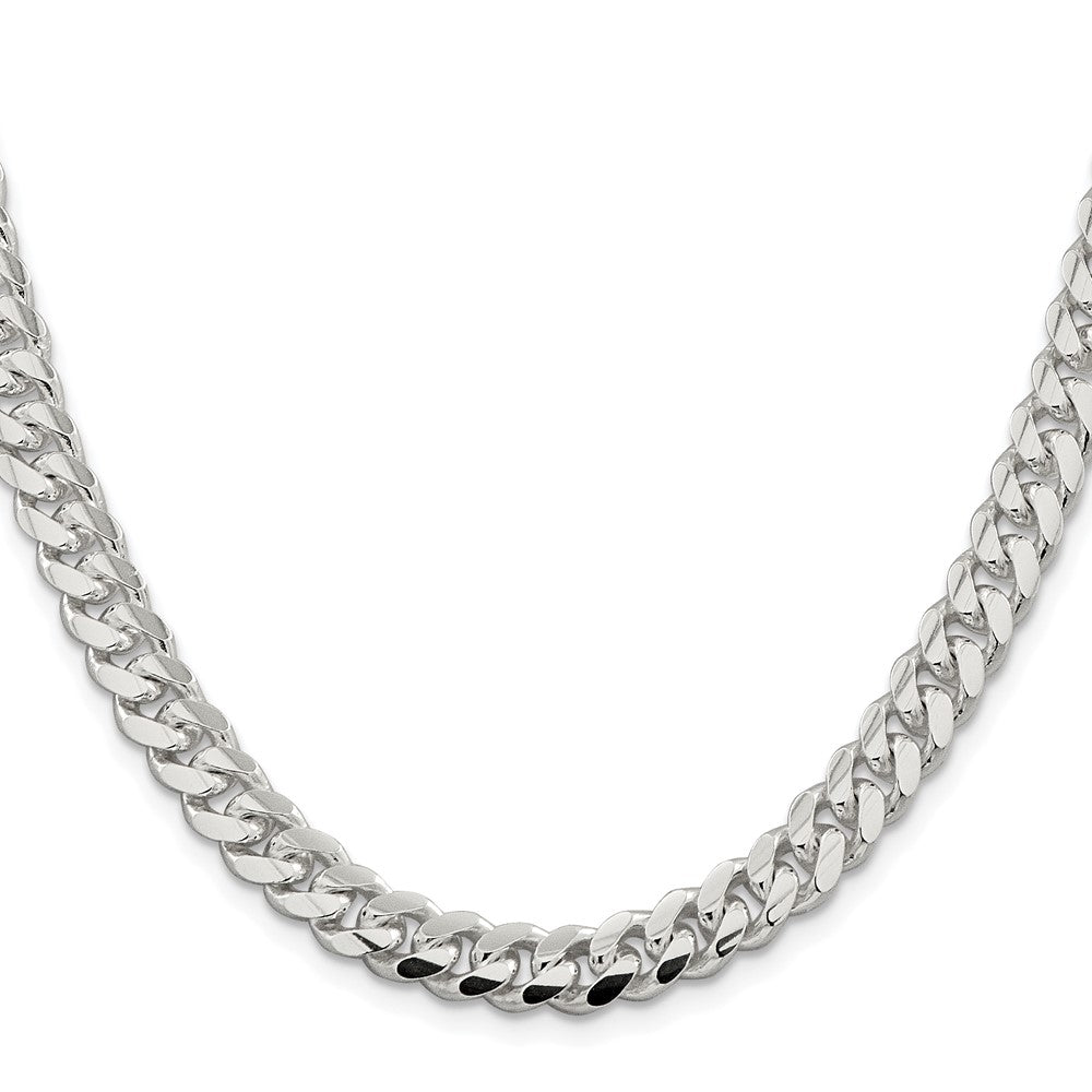 Buy Stylish Rhodium-Plated Sterling Silver Curb Chain - 7.8mm, High-Quality