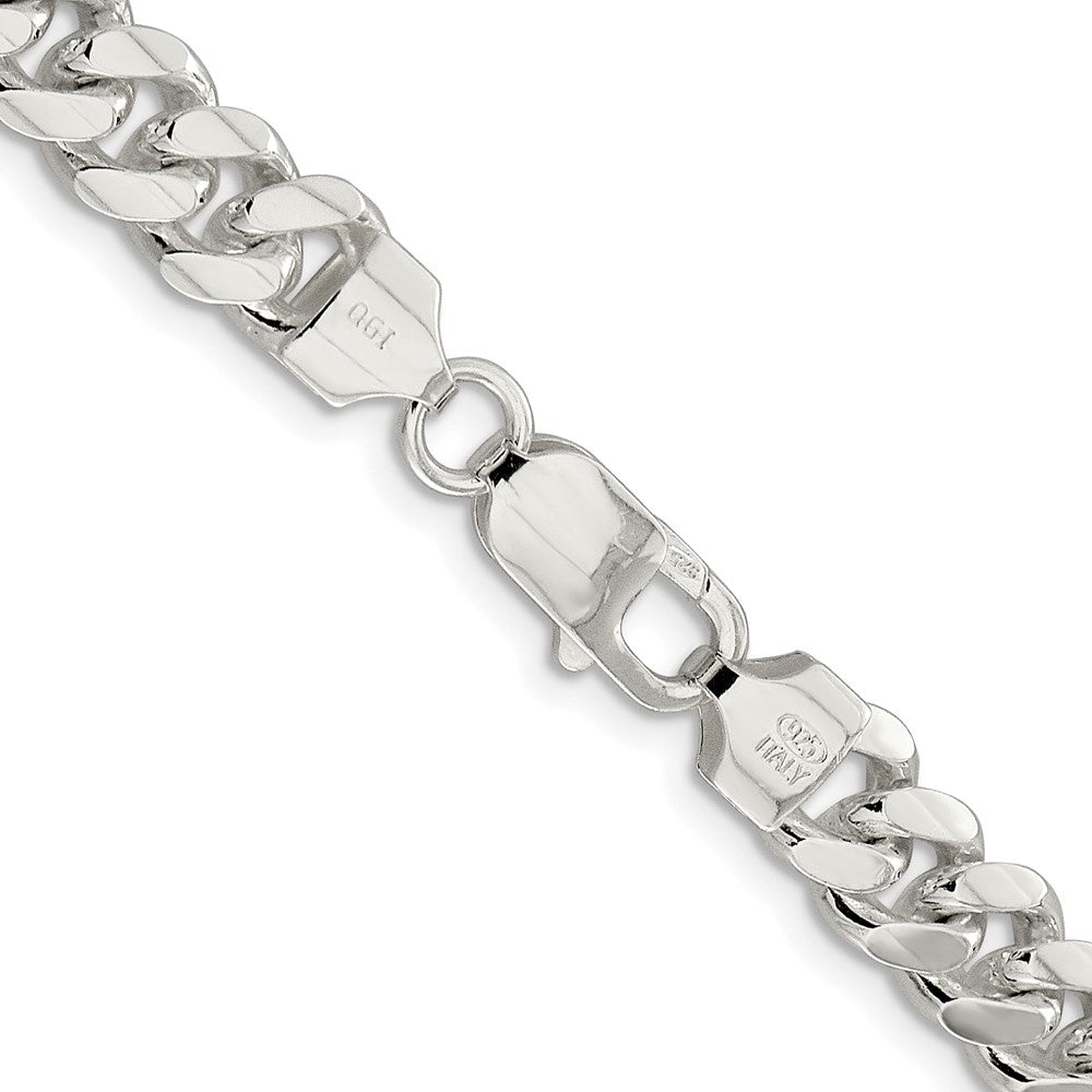 Buy Stylish Rhodium-Plated Sterling Silver Curb Chain - 7.8mm, High-Quality