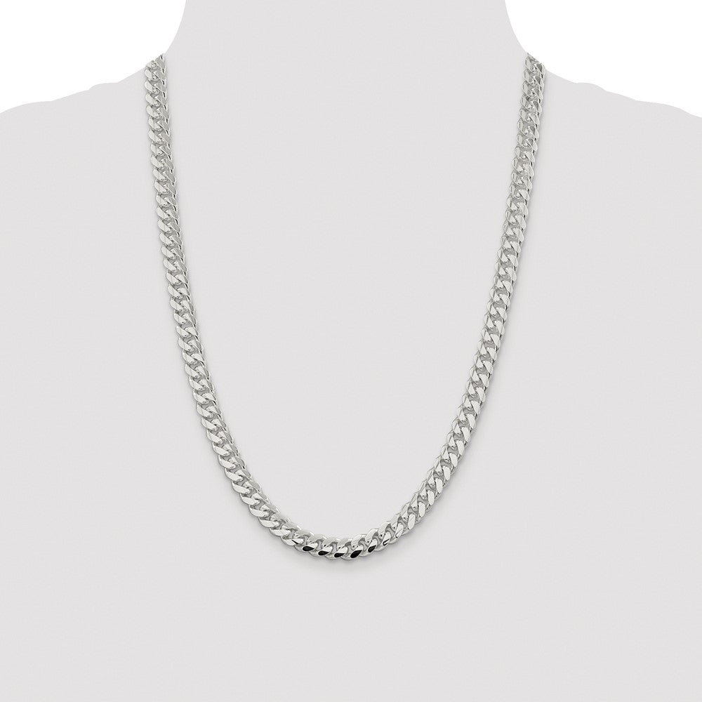 Buy Stylish Rhodium-Plated Sterling Silver Curb Chain - 7.8mm, High-Quality