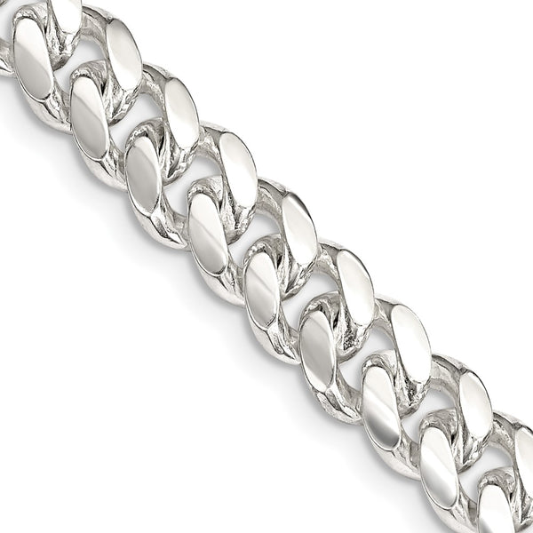 7.8mm Sterling Silver Domed Curb Chain - Style GR1-1032368