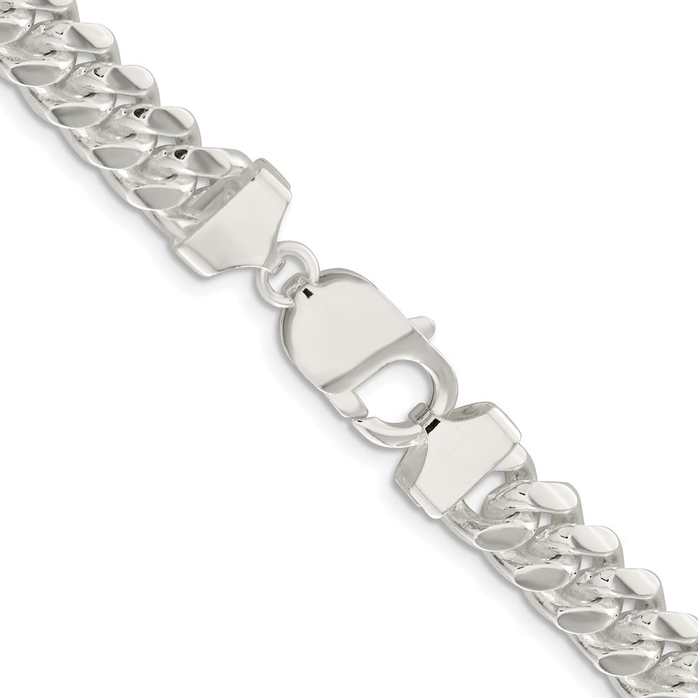 Buy Exclusive 9mm Polished Domed Curb Chain - Rhodium-Plated Sterling Silver, Stylish!