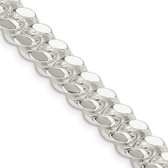 Buy Stylish 9mm Polished Sterling Silver Domed Curb Chain - Luxury Value