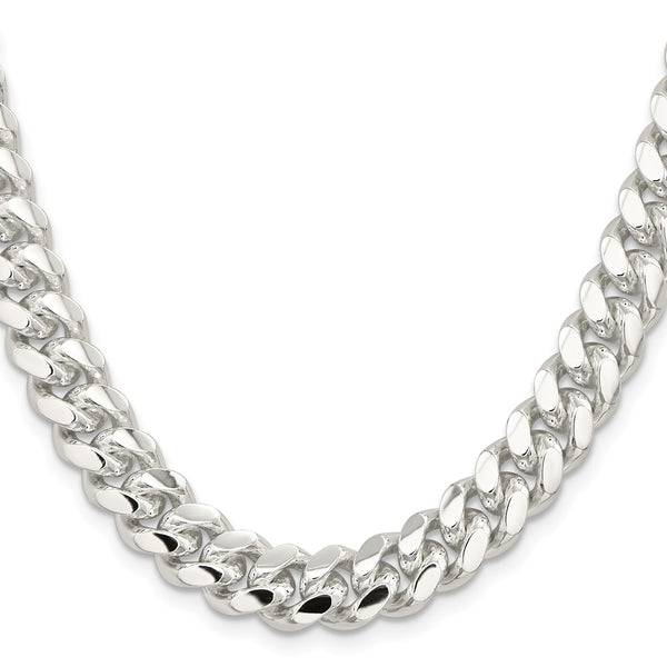10.7mm Sterling Silver Domed Curb Chain