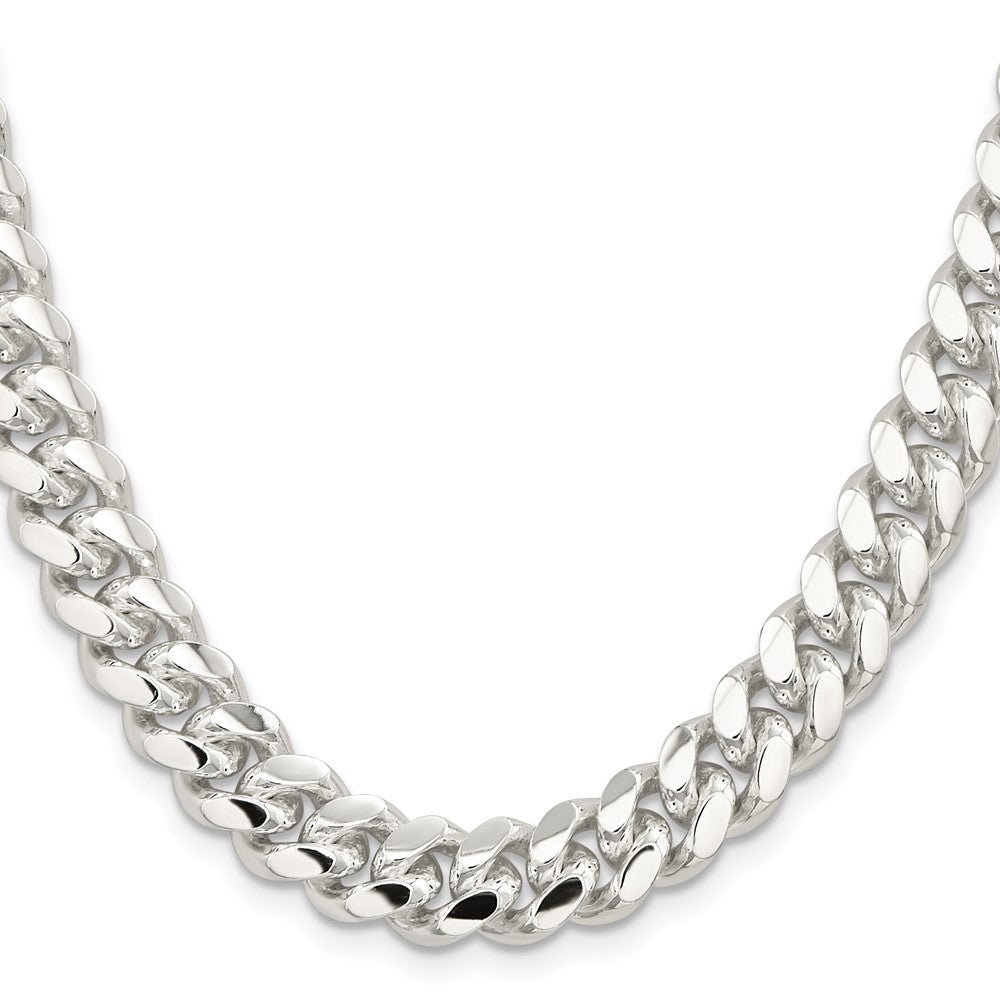 High-Quality 10.7mm Sterling Silver Domed Curb Chain - Stylish & Affordable!