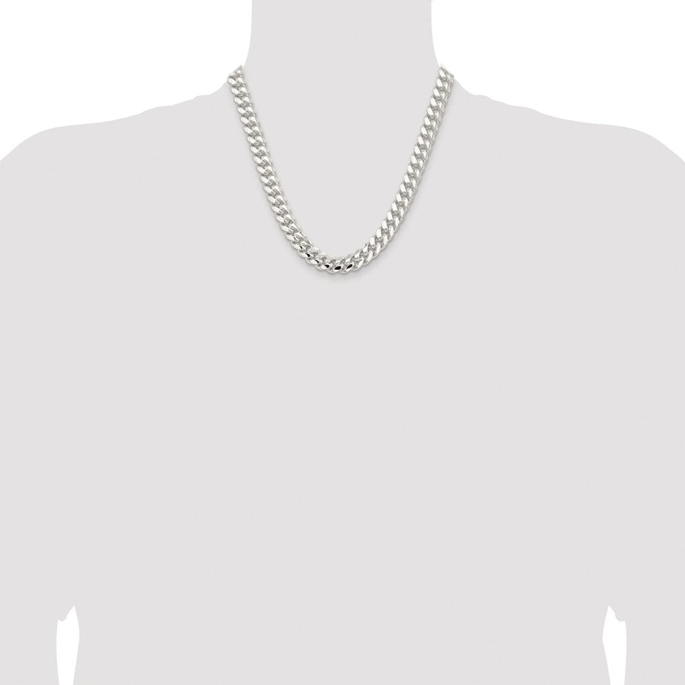 Buy Stylish 10.7mm Polished Domed Curb Chain in 925 Sterling Silver, Luxury Look!