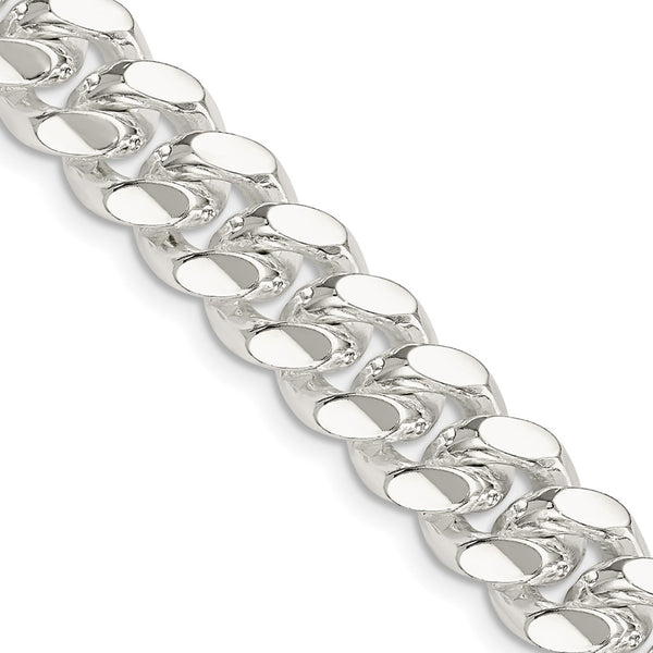 10.7mm Sterling Silver Domed Curb Chain