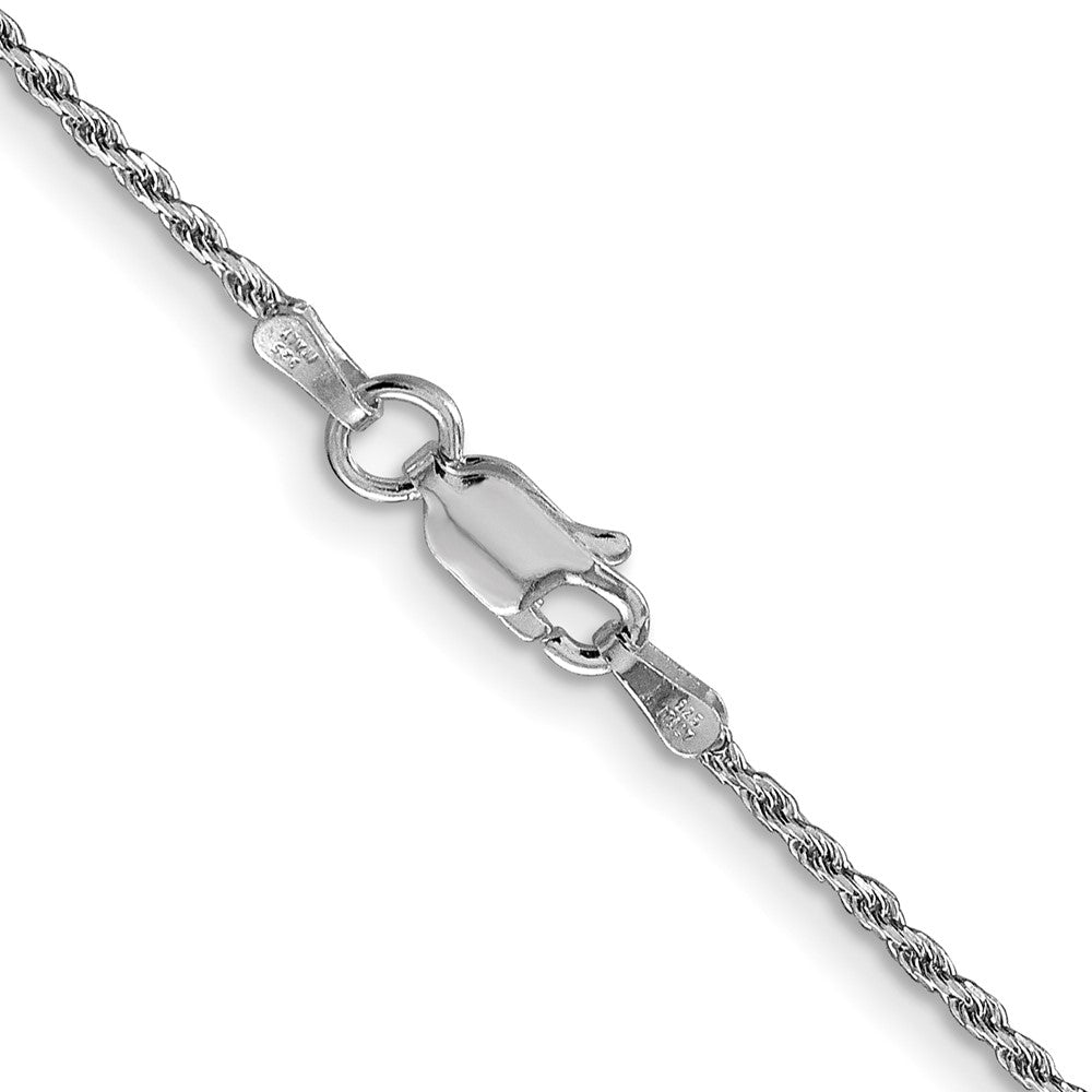 Buy Stylish Rhodium-Plated 1.5mm Diamond-Cut Rope Chain in Sterling Silver