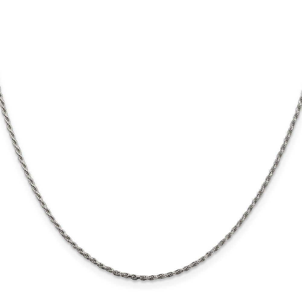 High-Quality Rhodium-Plated 1.5mm Diamond-Cut Rope Chain for Stylish Value