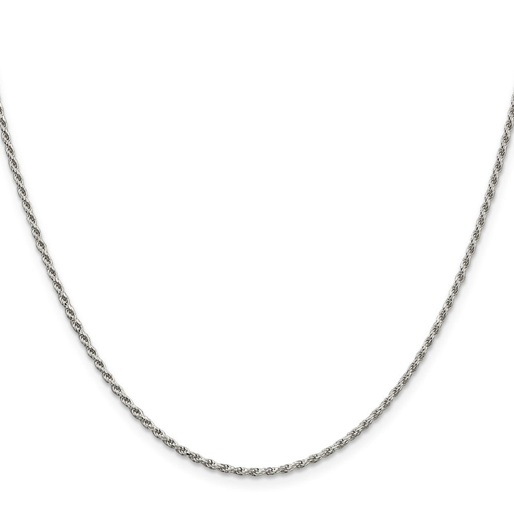 High-Quality 1.7mm Diamond-Cut Rope Chain in Sterling Silver - Stylish Value!