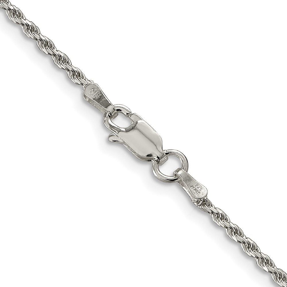 High-Quality 1.7mm Diamond-Cut Rope Chain in Sterling Silver - Stylish Value!