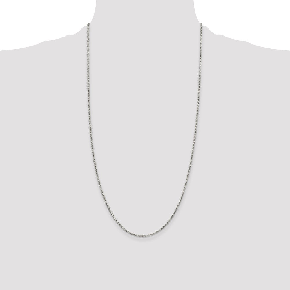 Exclusive 1.7mm Diamond-Cut Rope Chain in Sterling Silver - Stylish & Affordable!