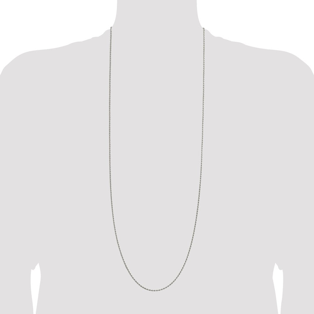 High-Quality 1.7mm Diamond-Cut Rope Chain in Sterling Silver - Stylish Value!