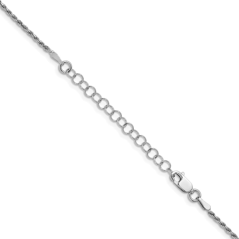 Buy High-Quality Rhodium-Plated Sterling Silver 1.7mm Diamond-Cut Rope Chain