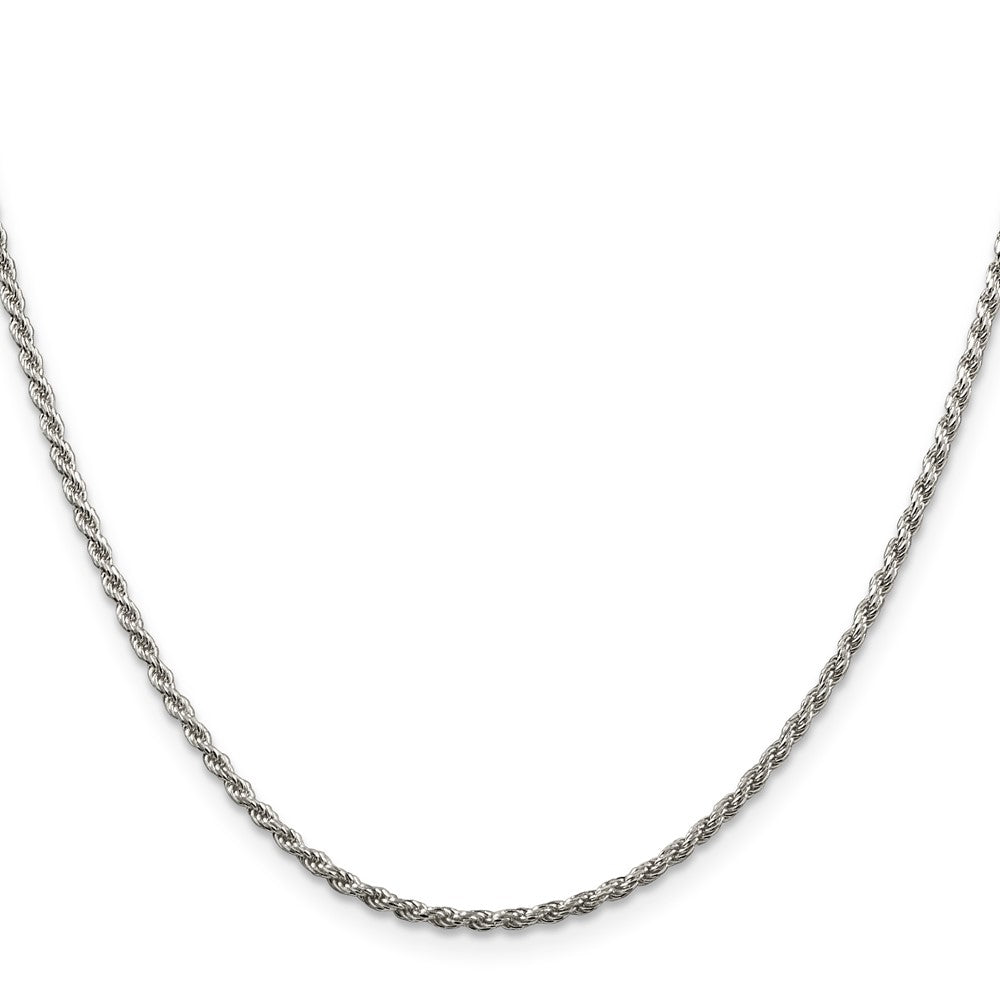 High-Quality 1.85mm Diamond-Cut Rope Chain in Sterling Silver - Stylish Value!