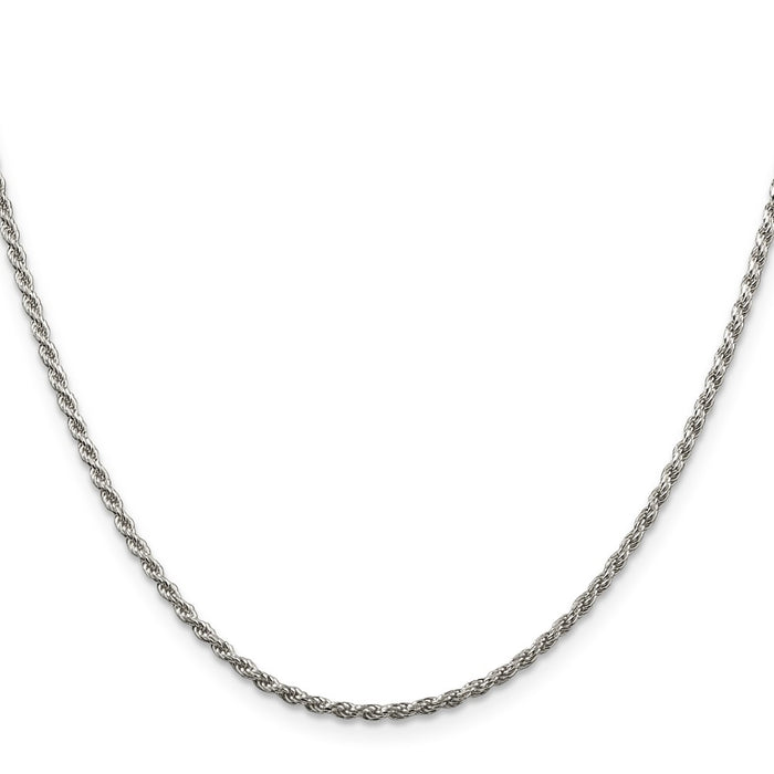 High-Quality 1.85mm Diamond-Cut Rope Chain in Sterling Silver - Stylish Value!-2