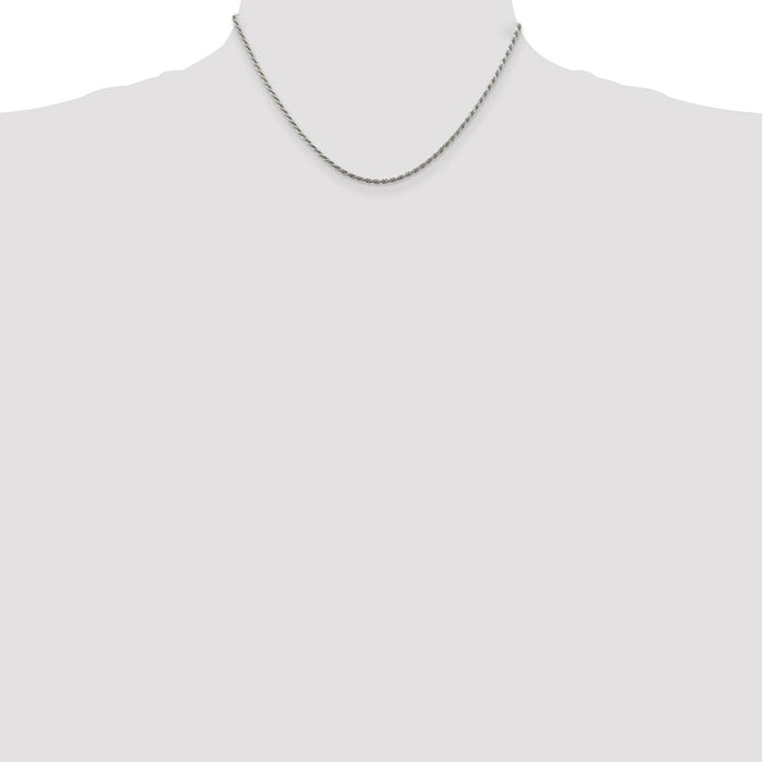 Buy Stylish 1.85mm Diamond-Cut Rope Chain in 925 Sterling Silver - Luxury Value-4