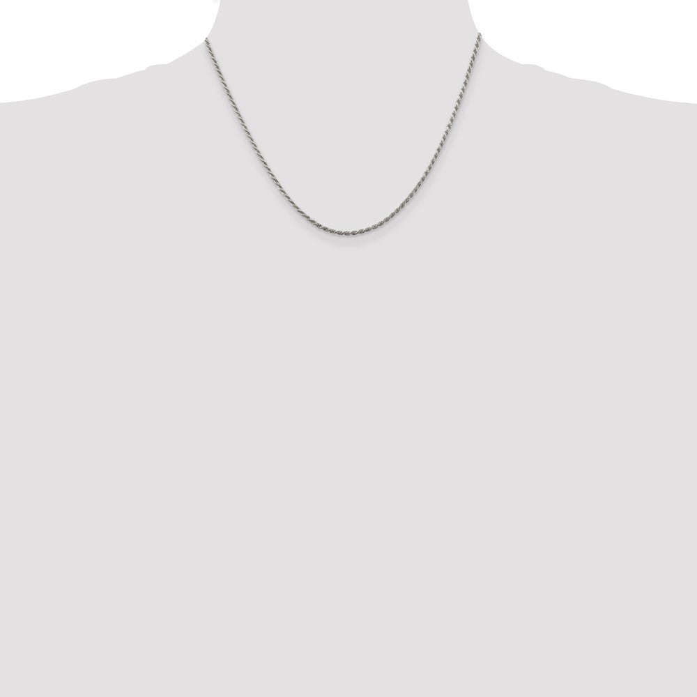Buy Stylish Sterling Silver 1.85mm Diamond-Cut Rope Chain, 2-Inch Extender