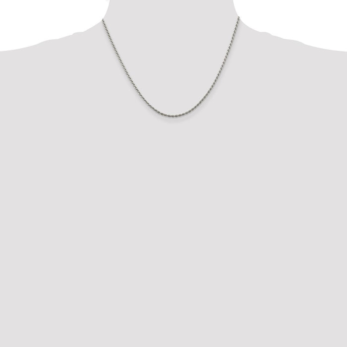 Buy Exclusive 1.85mm Diamond-Cut Rope Chain in Sterling Silver - Stylish Value-4