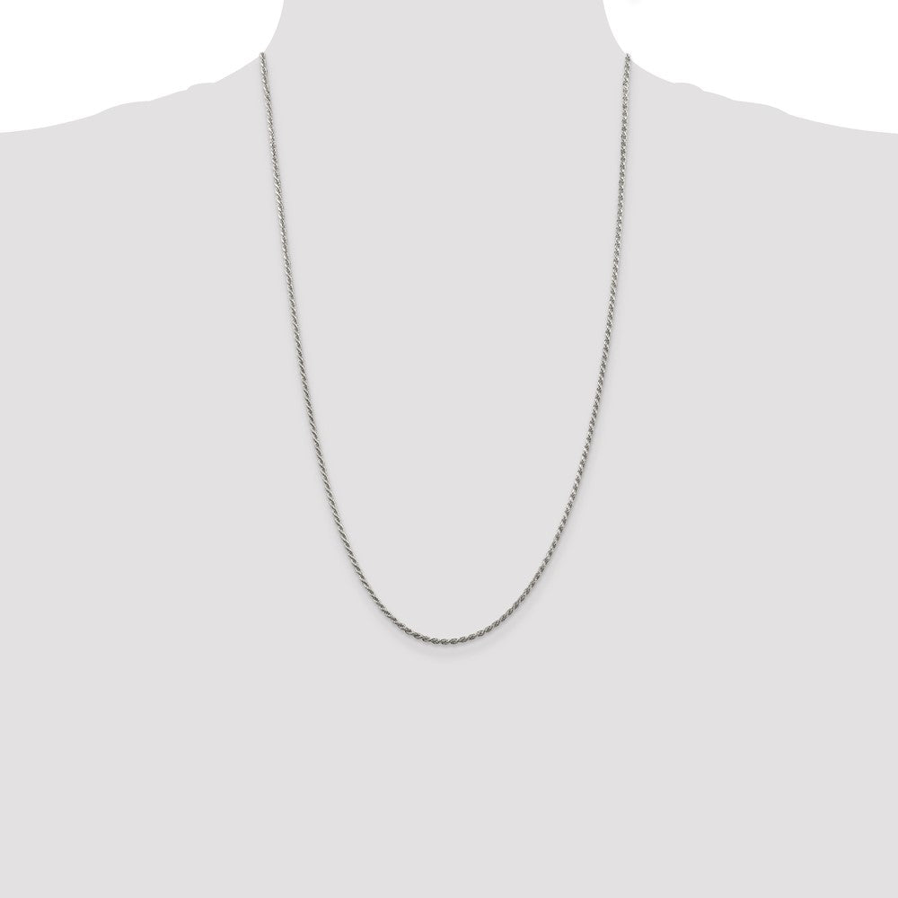 Buy Stylish 1.85mm Diamond-Cut Rope Chain in Sterling Silver | Affordable Luxury