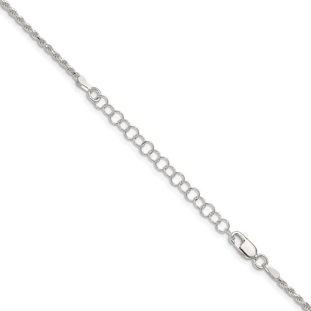 Buy Stylish Sterling Silver 1.85mm Diamond-Cut Rope Chain, 2-Inch Extender