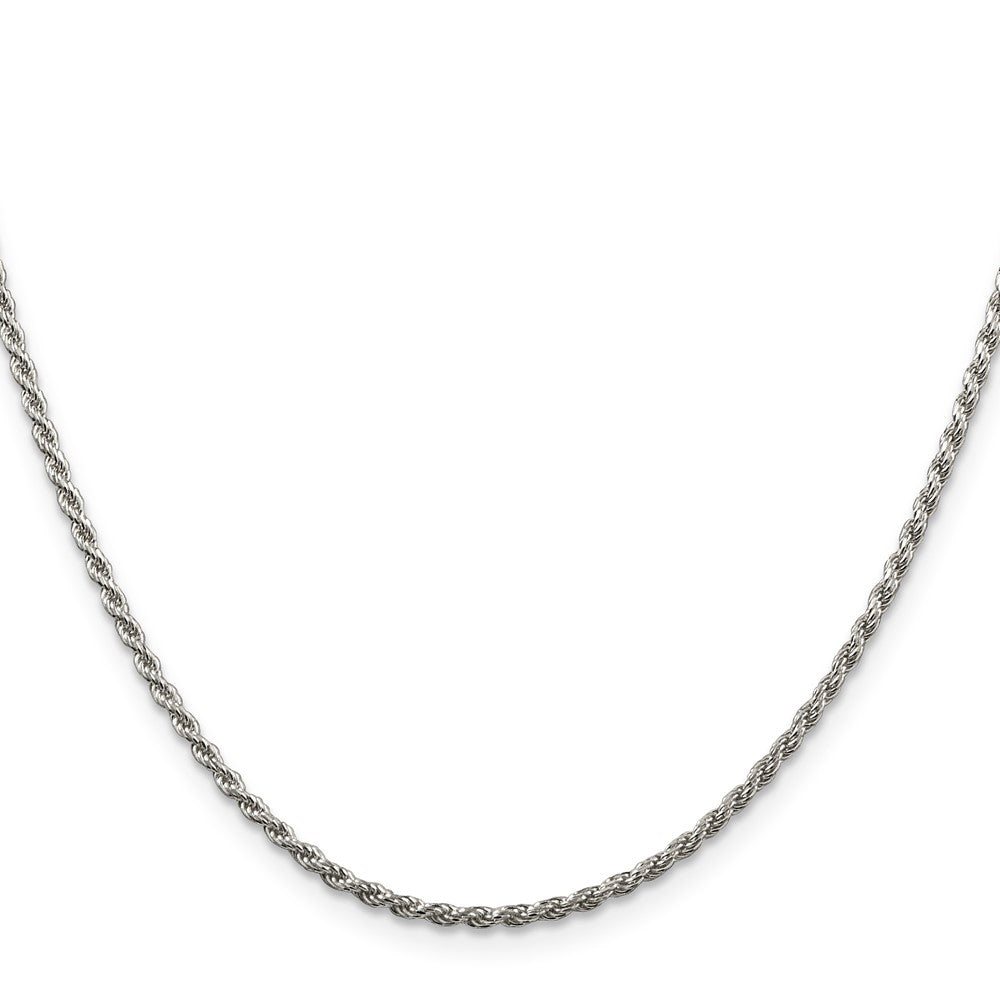 Buy Exclusive 1.85mm Diamond-Cut Rope Chain | Rhodium-Plated Sterling Silver